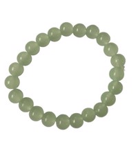 Produktbeskrivelse: Plastik perlearmbånd "Inger" - støvet meget lys grøn